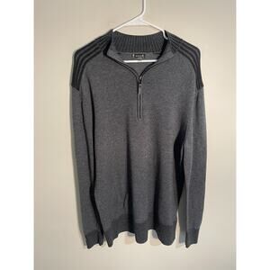 Smartwool Summit Lane 1/2 Zip Mens Size XL Grey Military Sweater Wool Blend‎